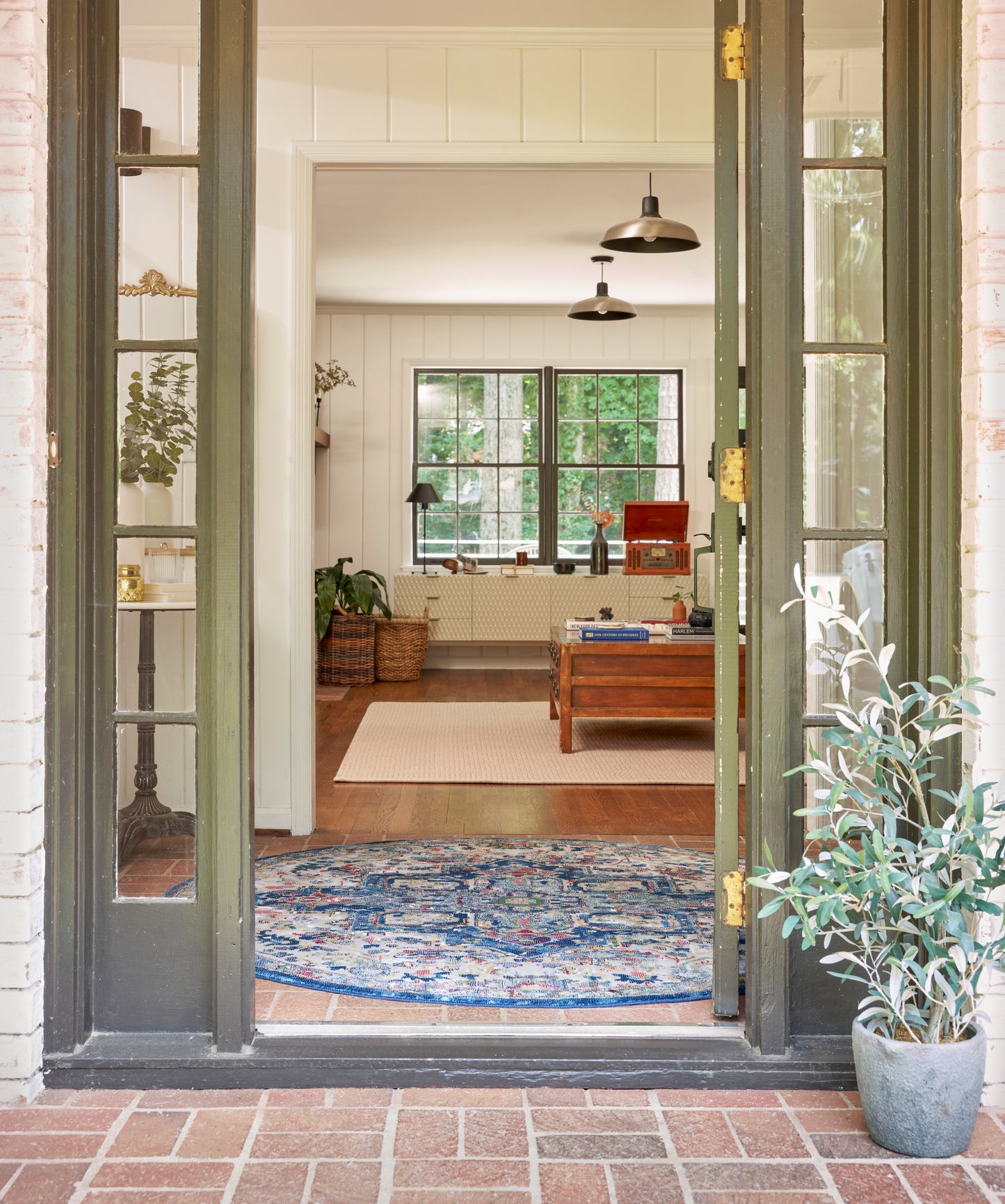 Nourison Home Ankara Global  Grey Navy  Transitional