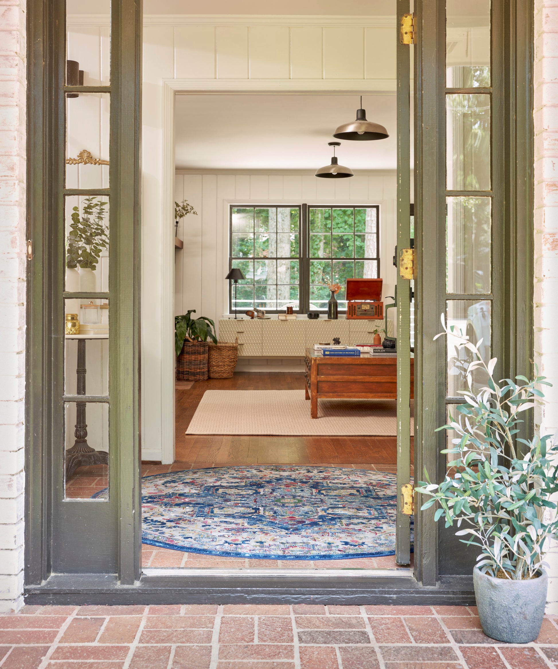 Nourison Home Ankara Global  Grey Navy  Transitional