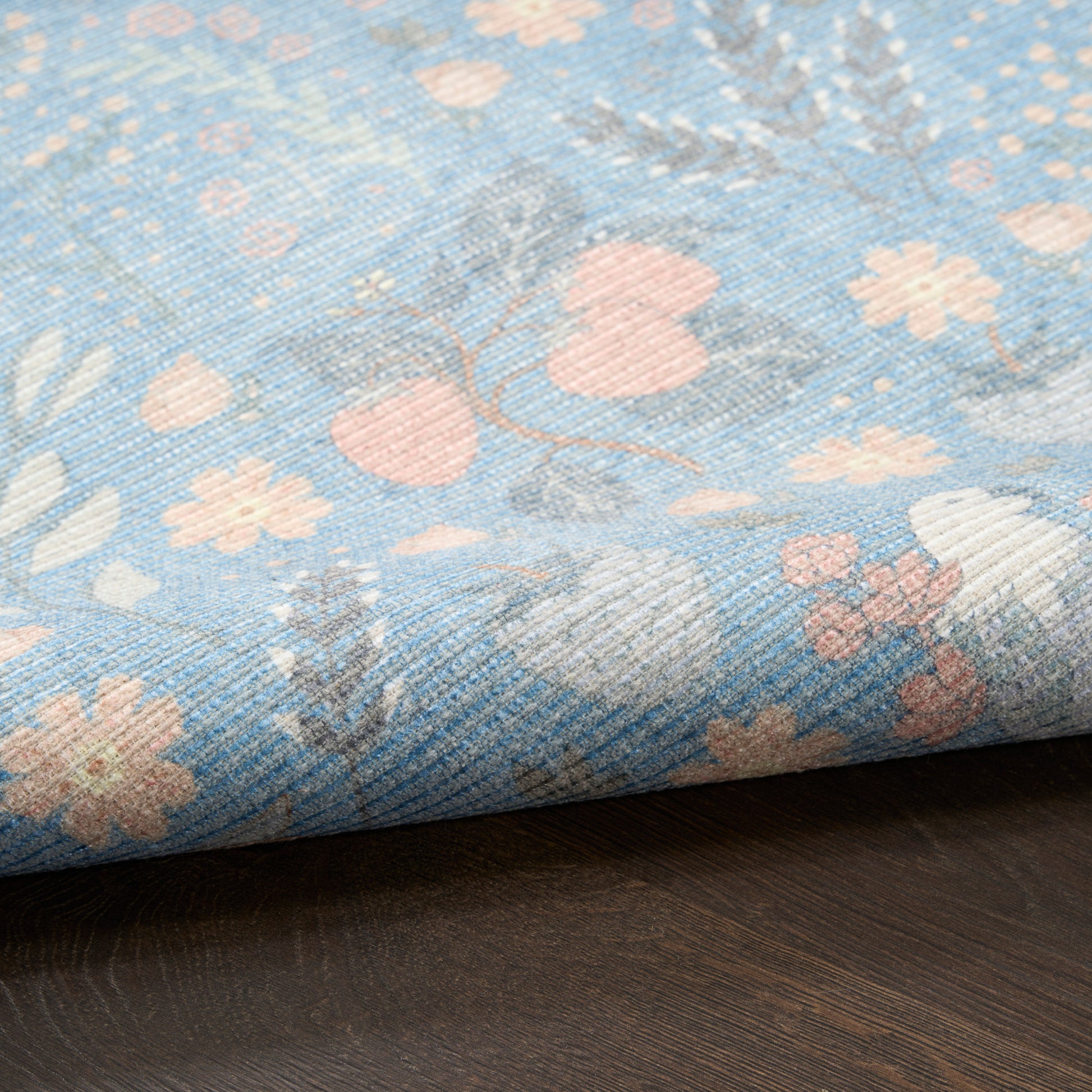 Nourison Home Botanical Washables  Light Blue Multicolor  Contemporary