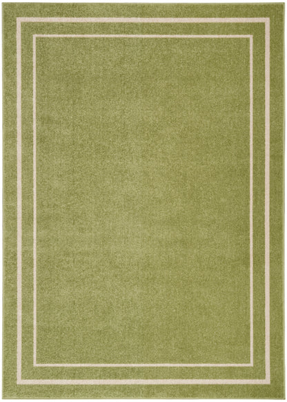 Nourison Home Nourison Essentials NRE02 Green Ivory Contemporary Power-loomed Rug