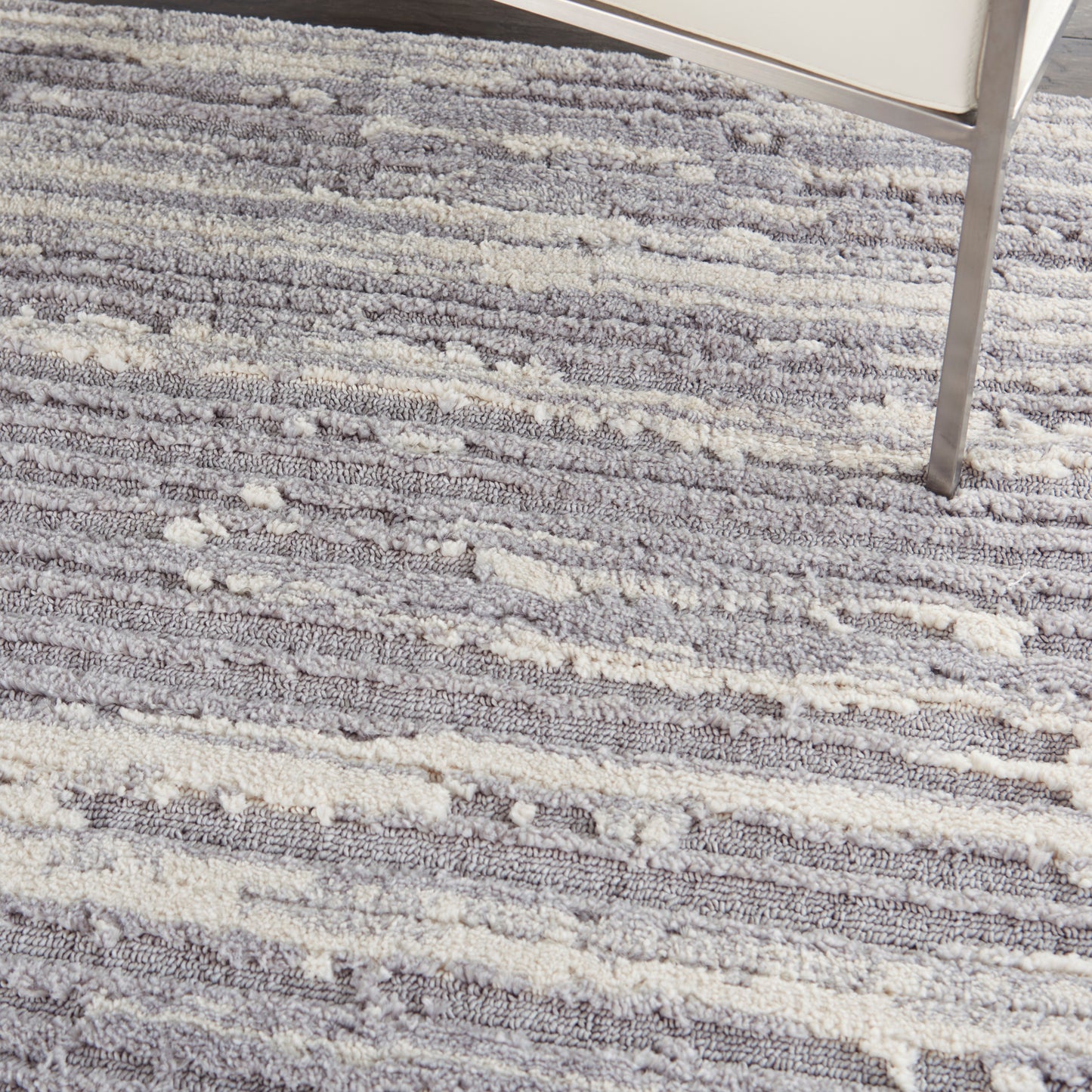 Nourison Home Zermatt  Grey Ivory  Contemporary