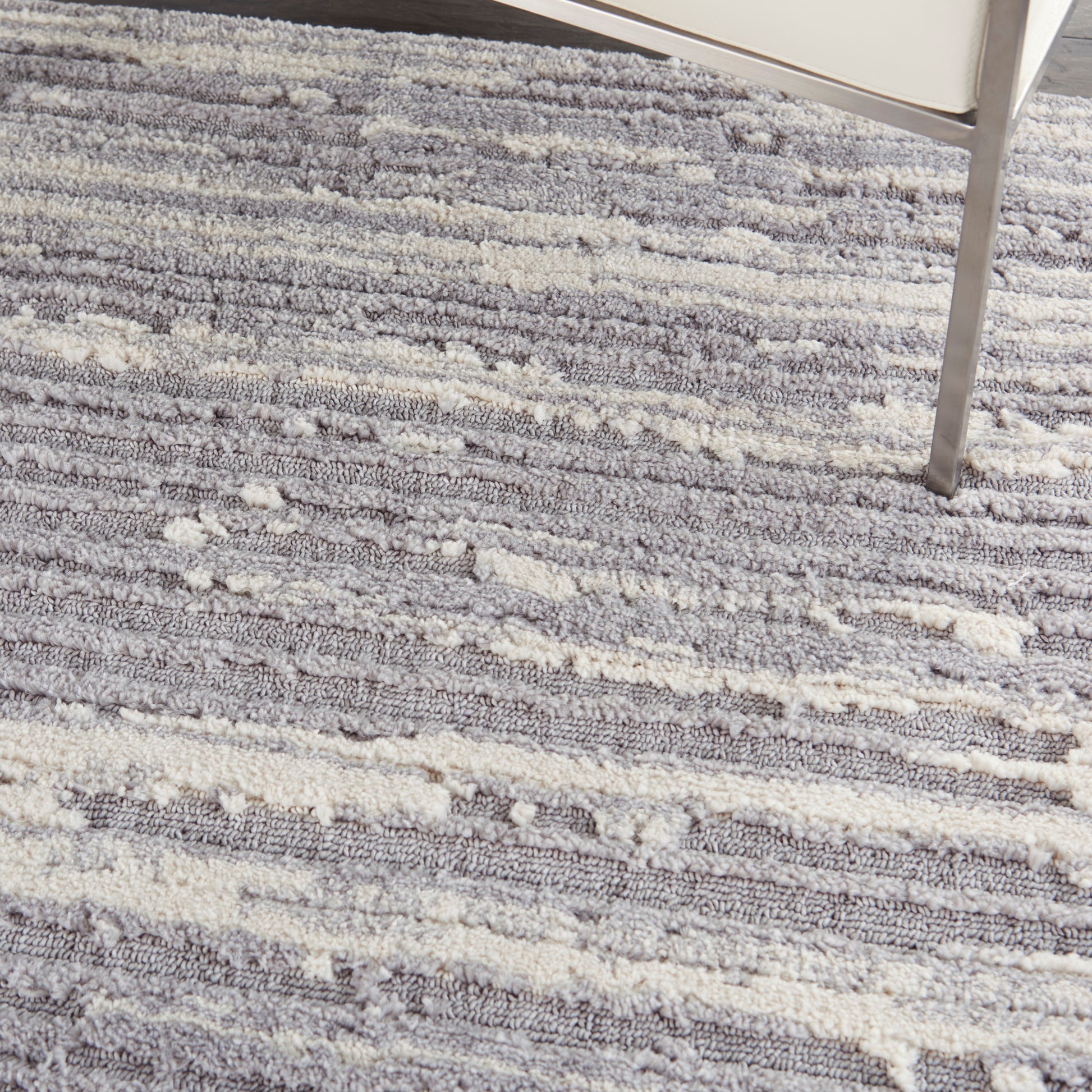 Nourison Home Zermatt  Grey Ivory  Contemporary