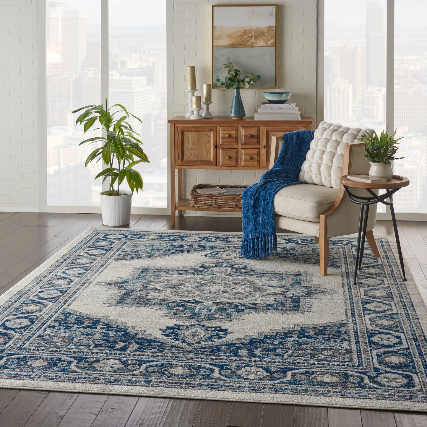 Nourison Home Persian Vintage  Ivory Blue  