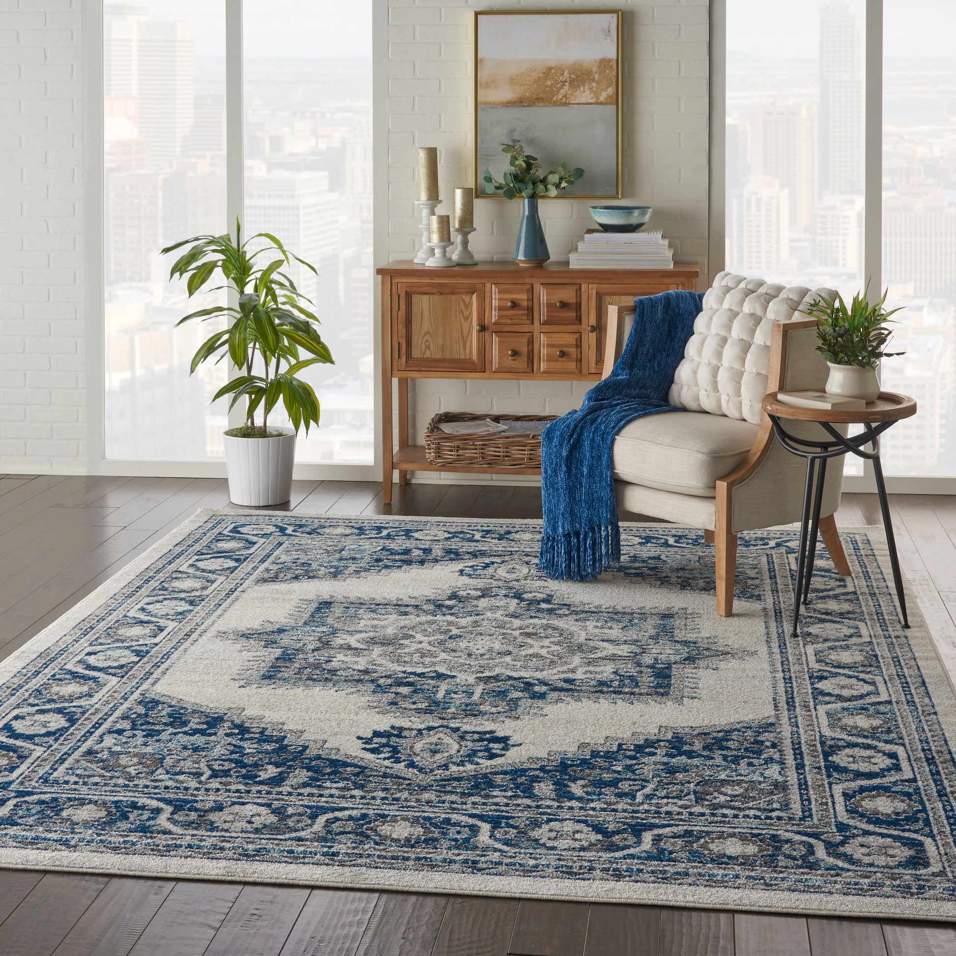 Nourison Home Persian Vintage  Ivory Blue  