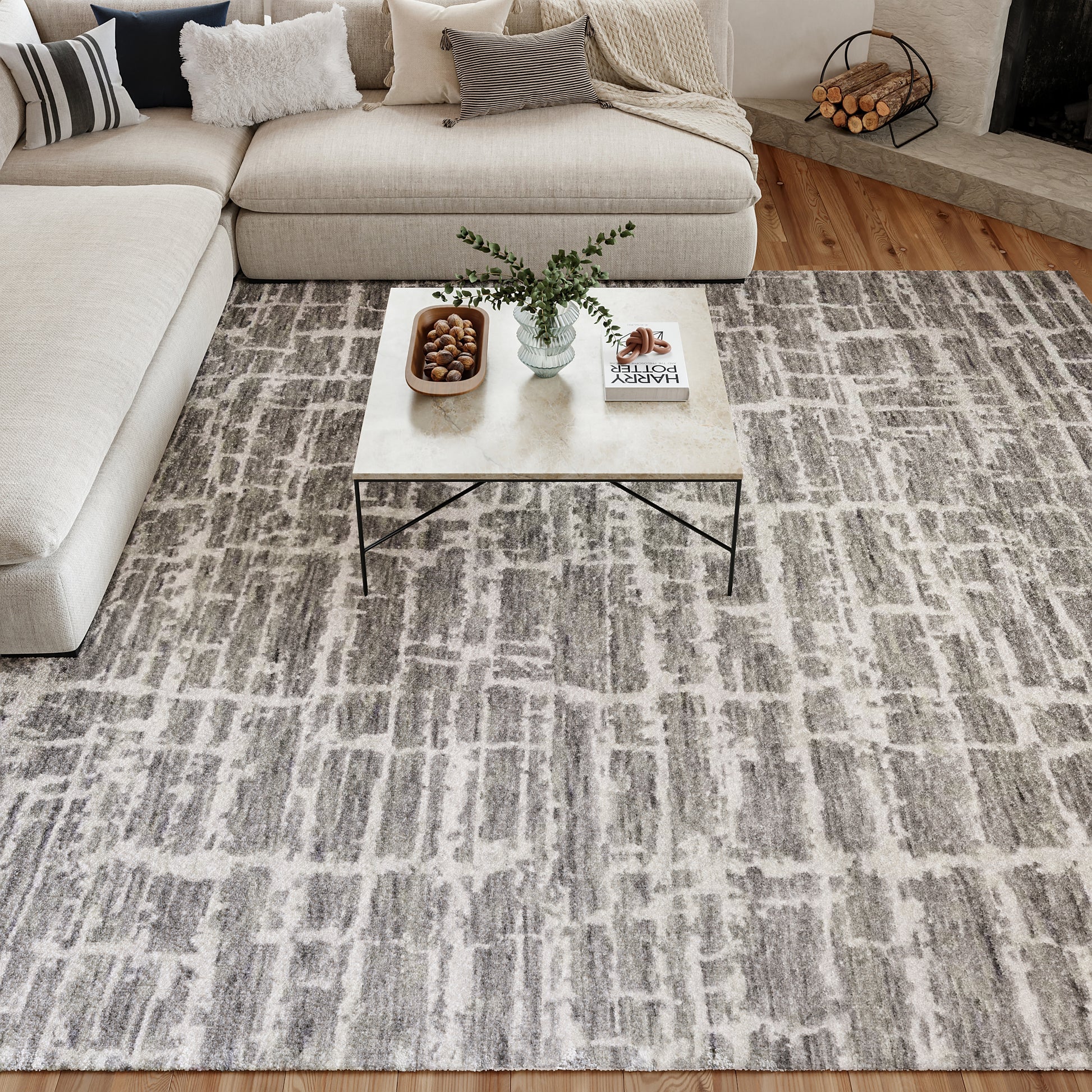 Nourison Home Luna  Grey Silver  Contemporary