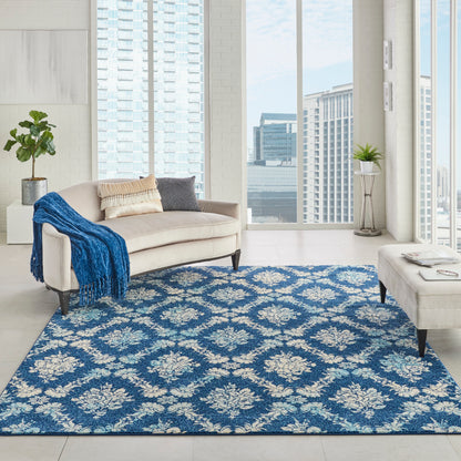 Nourison Home Tranquil  Navy Light Blue  Transitional