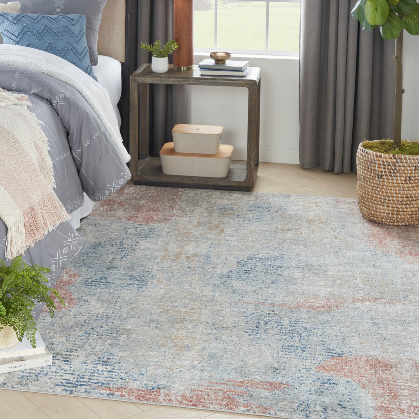 Nourison Home Quarry  Ivory Multicolor  Contemporary