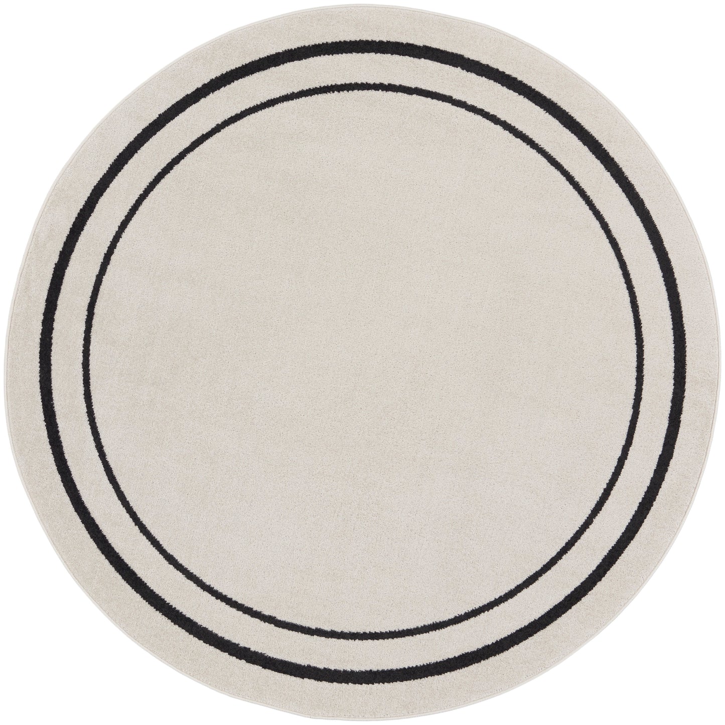 Nourison Home Nourison Essentials NRE02 Ivory Black Contemporary Power-loomed Rug