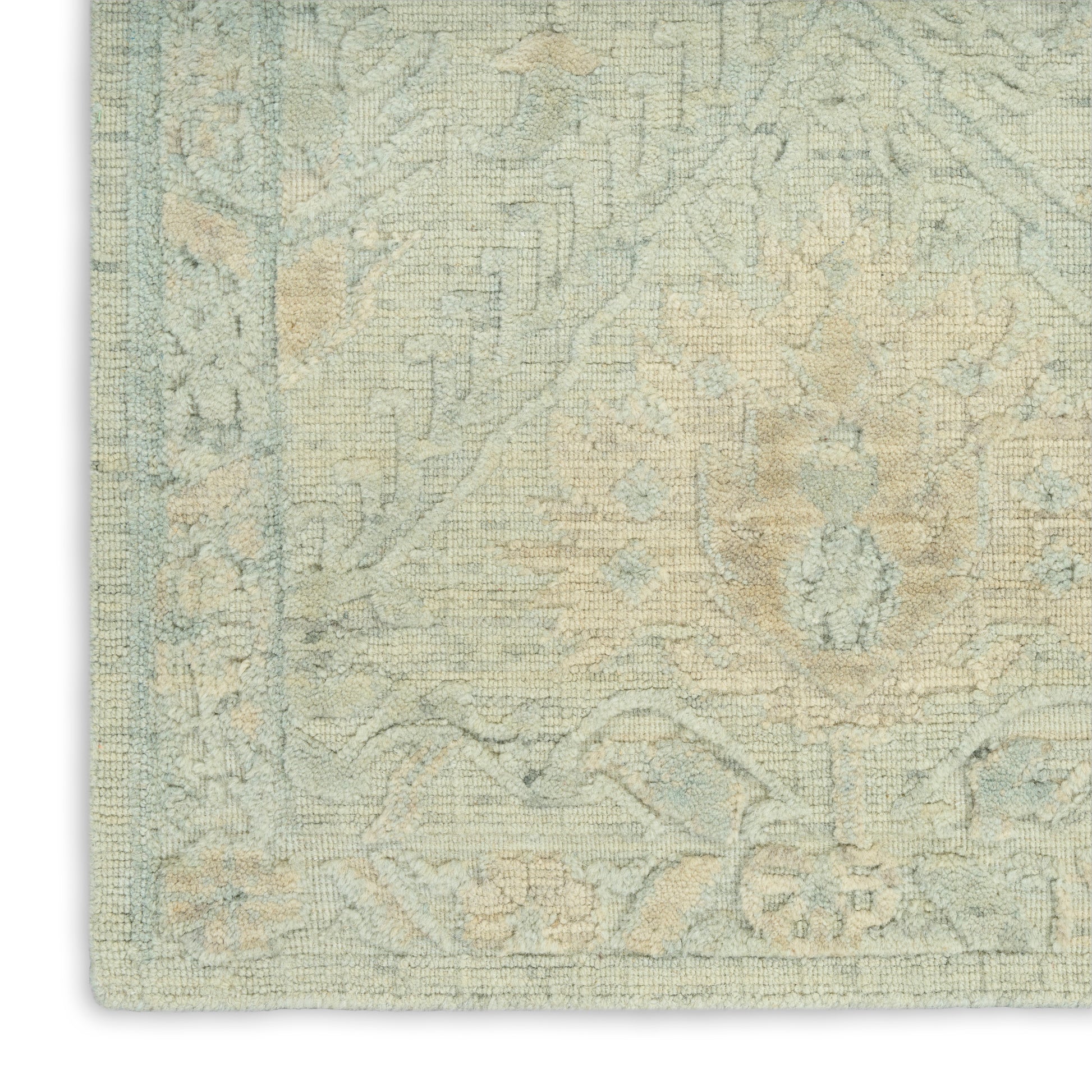 Nourison Home Ravello  Aqua Taupe  Traditional