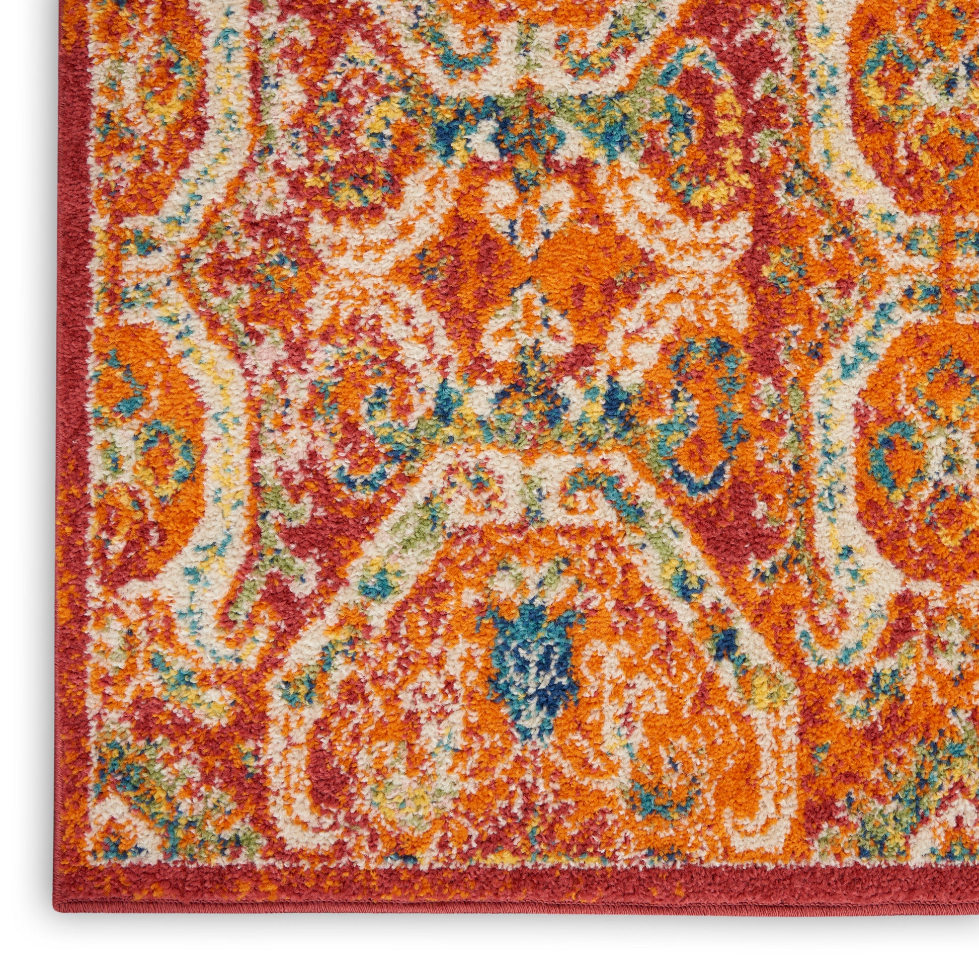 Nourison Home Allur  Red Multicolor  Transitional
