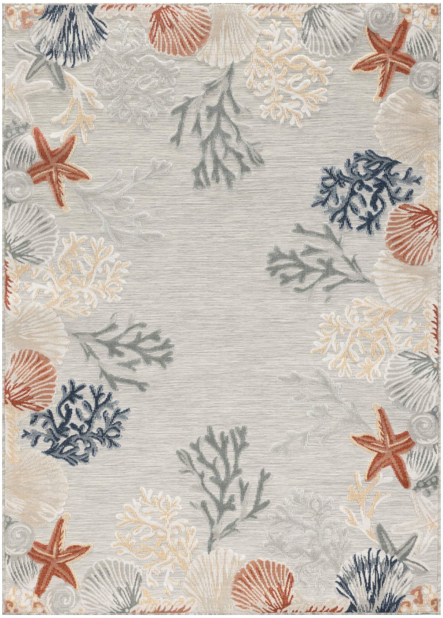 Nourison Home Suncoast SNC04 Grey Multicolor Contemporary Machine Woven Rug