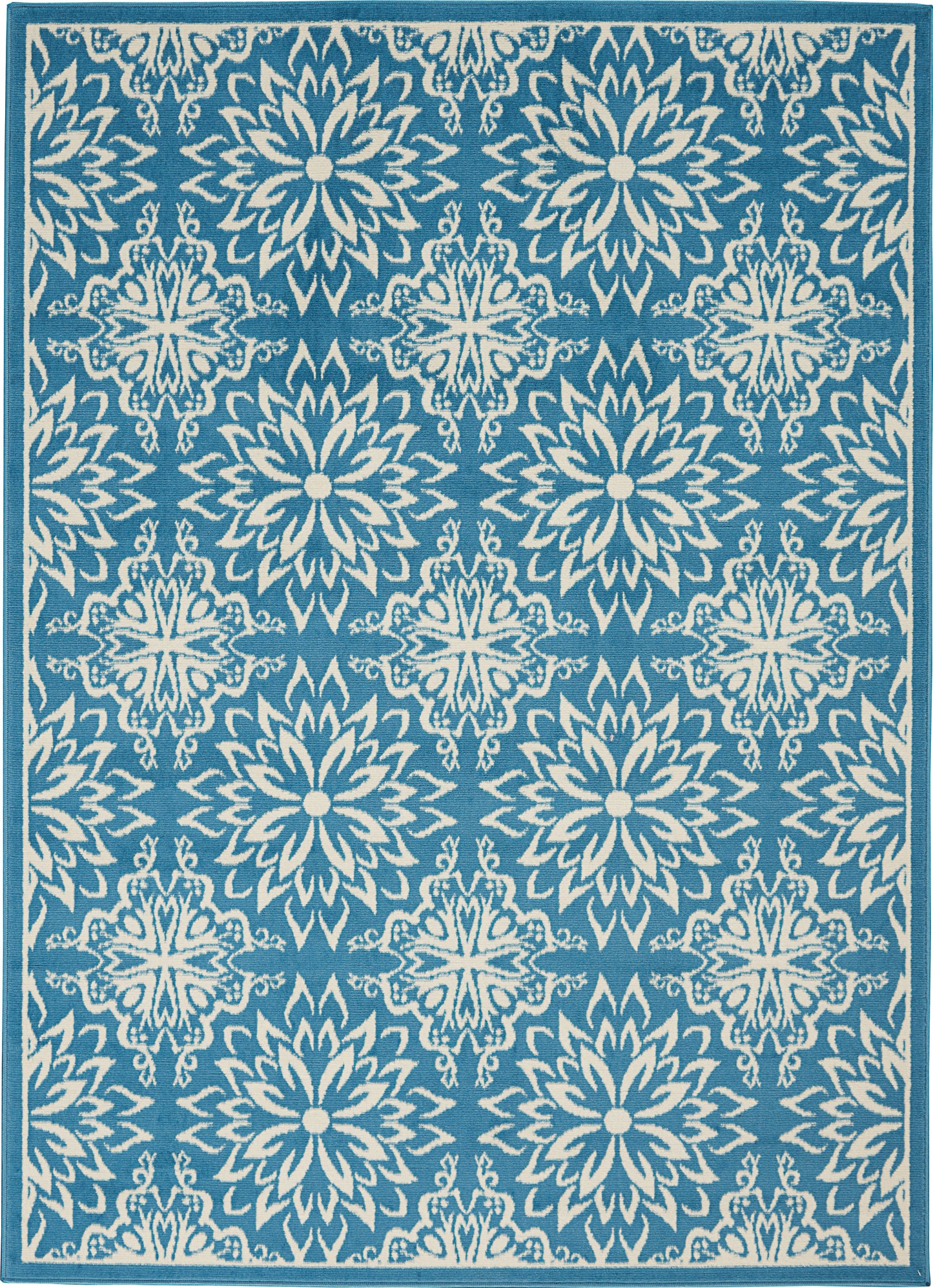 Nourison Home Jubilant JUB06 Ivory Blue Transitional Power-loomed Rug