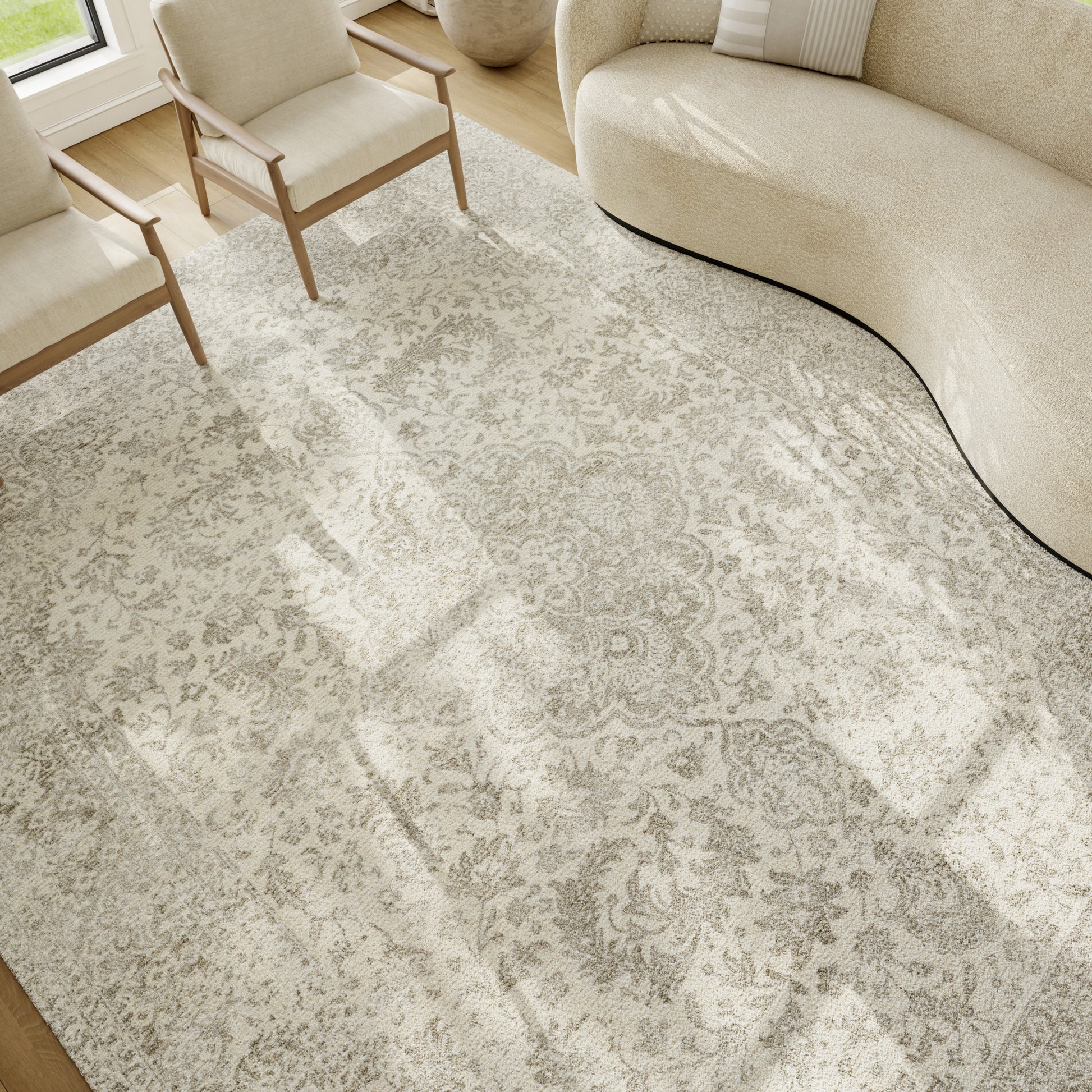 Nourison Home Azalea  Ivory Grey  Traditional