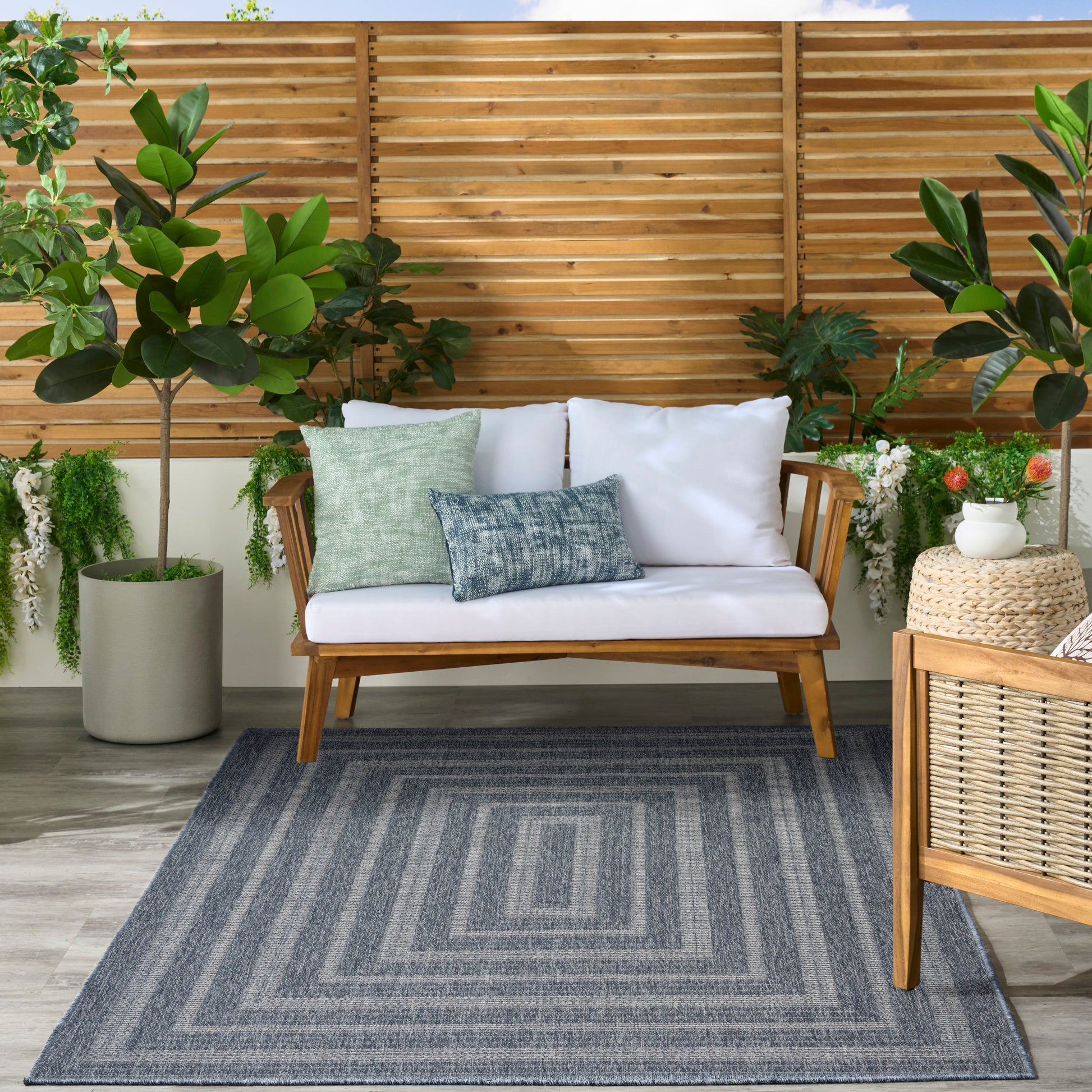 Nourison Home Tulum  Denim  Contemporary