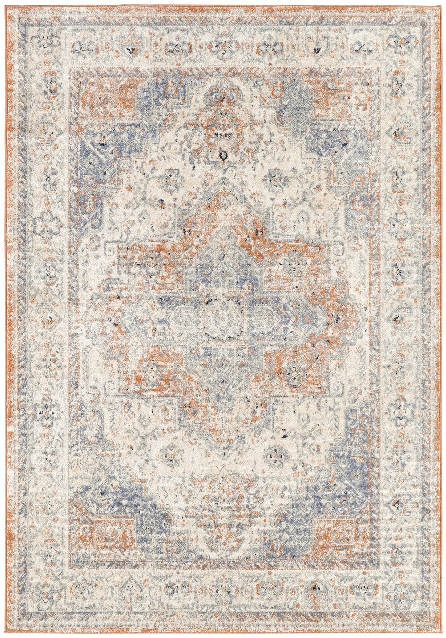 Nourison Home Nourison Essentials Persian NRE07 Beige Blue Traditional Power-loomed Rug