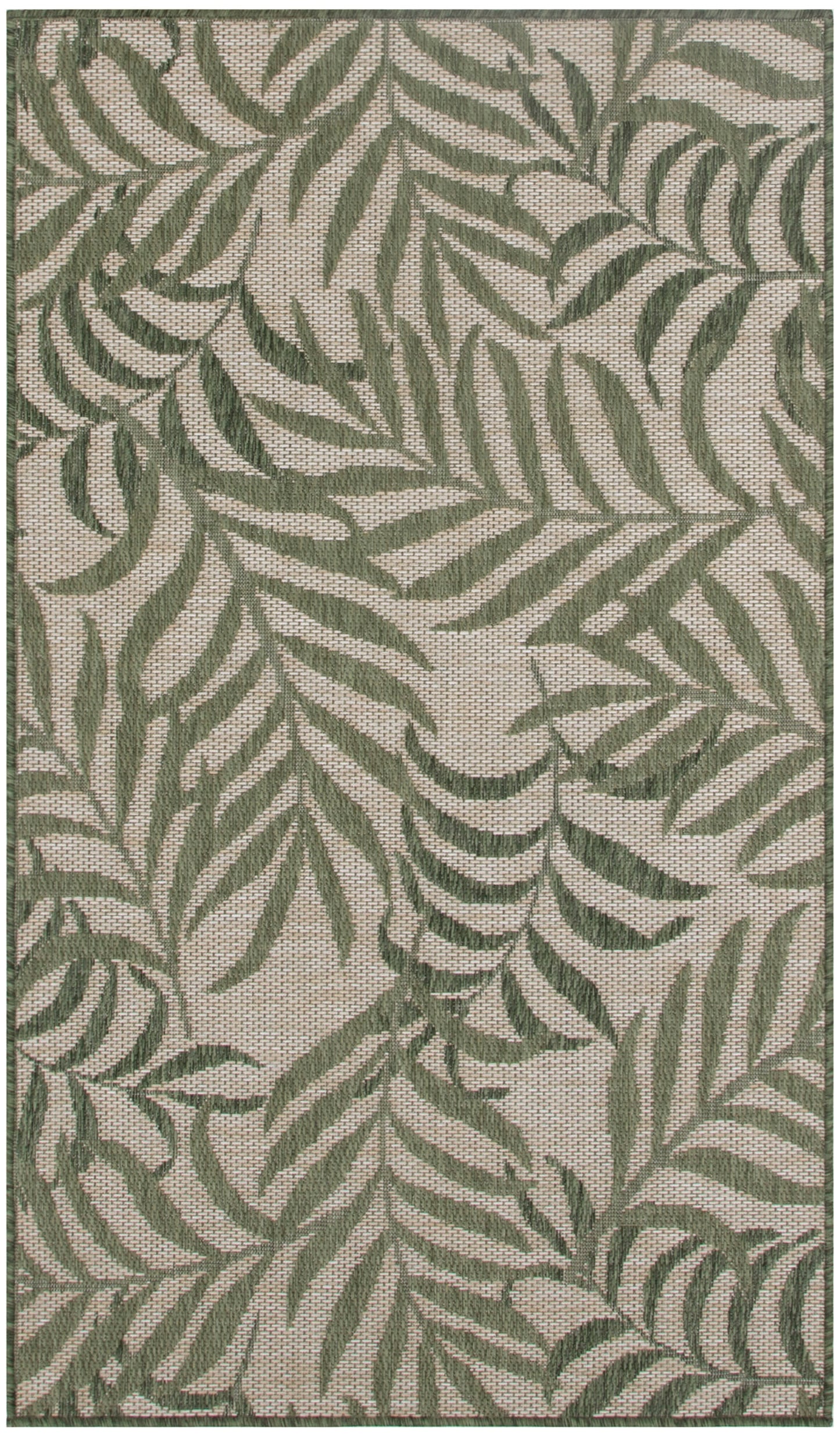 Nourison Home Garden Oasis GOA01 Ivory Green Contemporary Power-loomed Rug