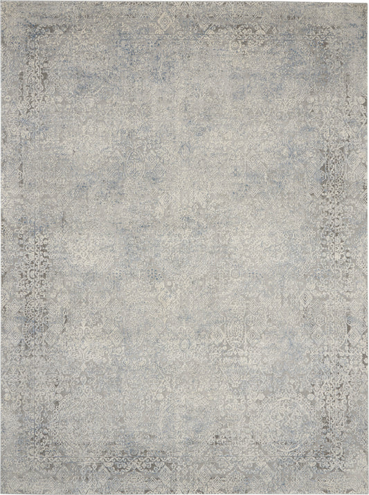 Nourison Home Rustic Textures  Ivory Light Blue  Contemporary