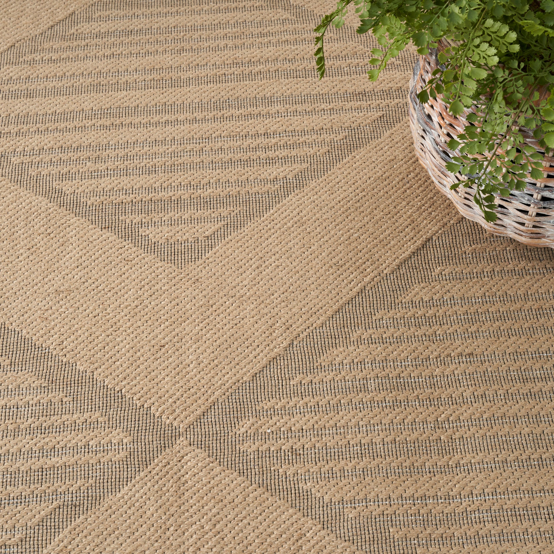 Nourison Home Washable Jute  Natural Beige  Contemporary