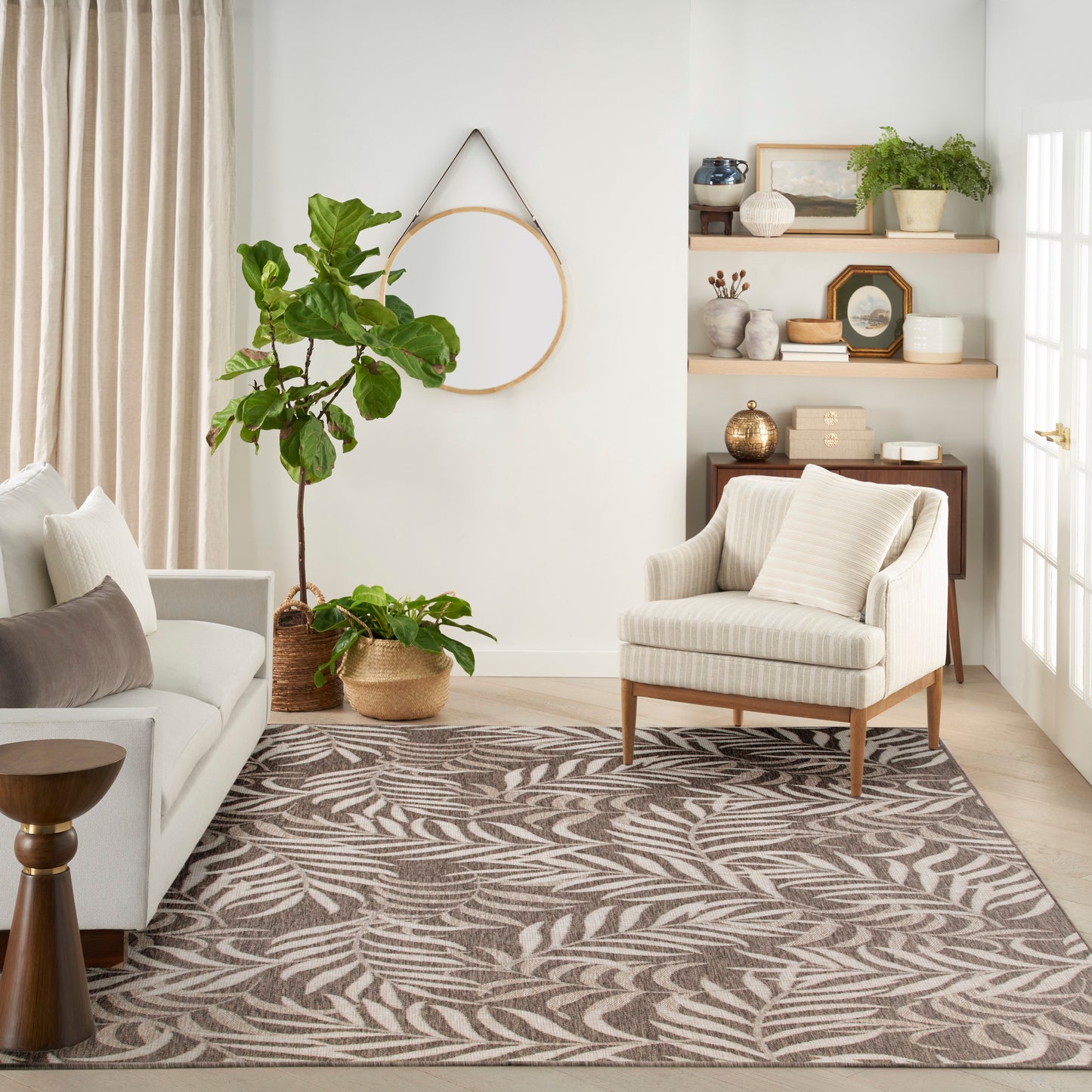 Nourison Home Garden Oasis  Mocha  Contemporary