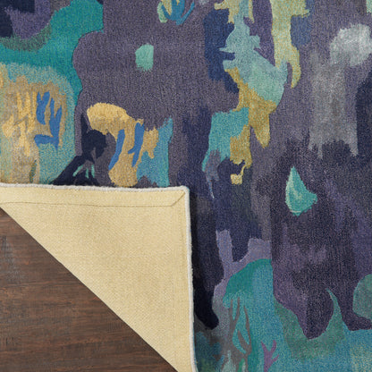 Nourison Home Prismatic  Silver Blue  Contemporary