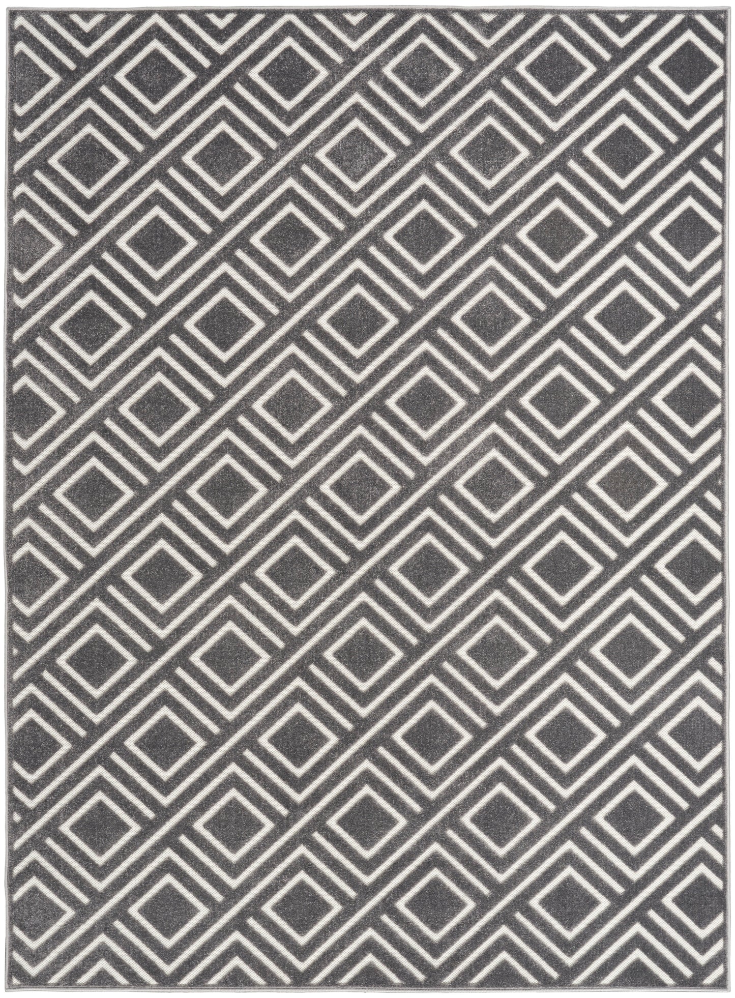 Nourison Home Care Free CAF03 Grey Contemporary Loom-woven Rug