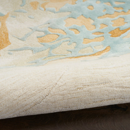 Nourison Home Prismatic  Sand Blue  Contemporary