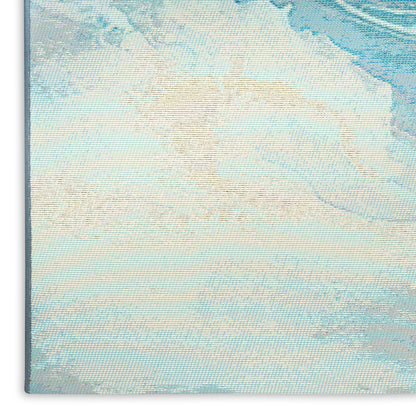 Nourison Home Color Splash  Ivory Blue  Contemporary