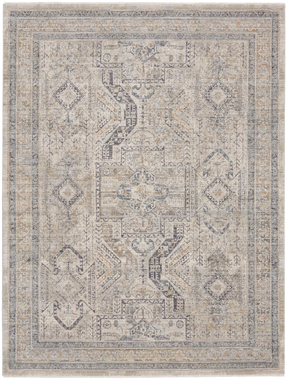 Nourison Home Lynx LNX01 Ivory Grey Blue Transitional Power-loomed Rug