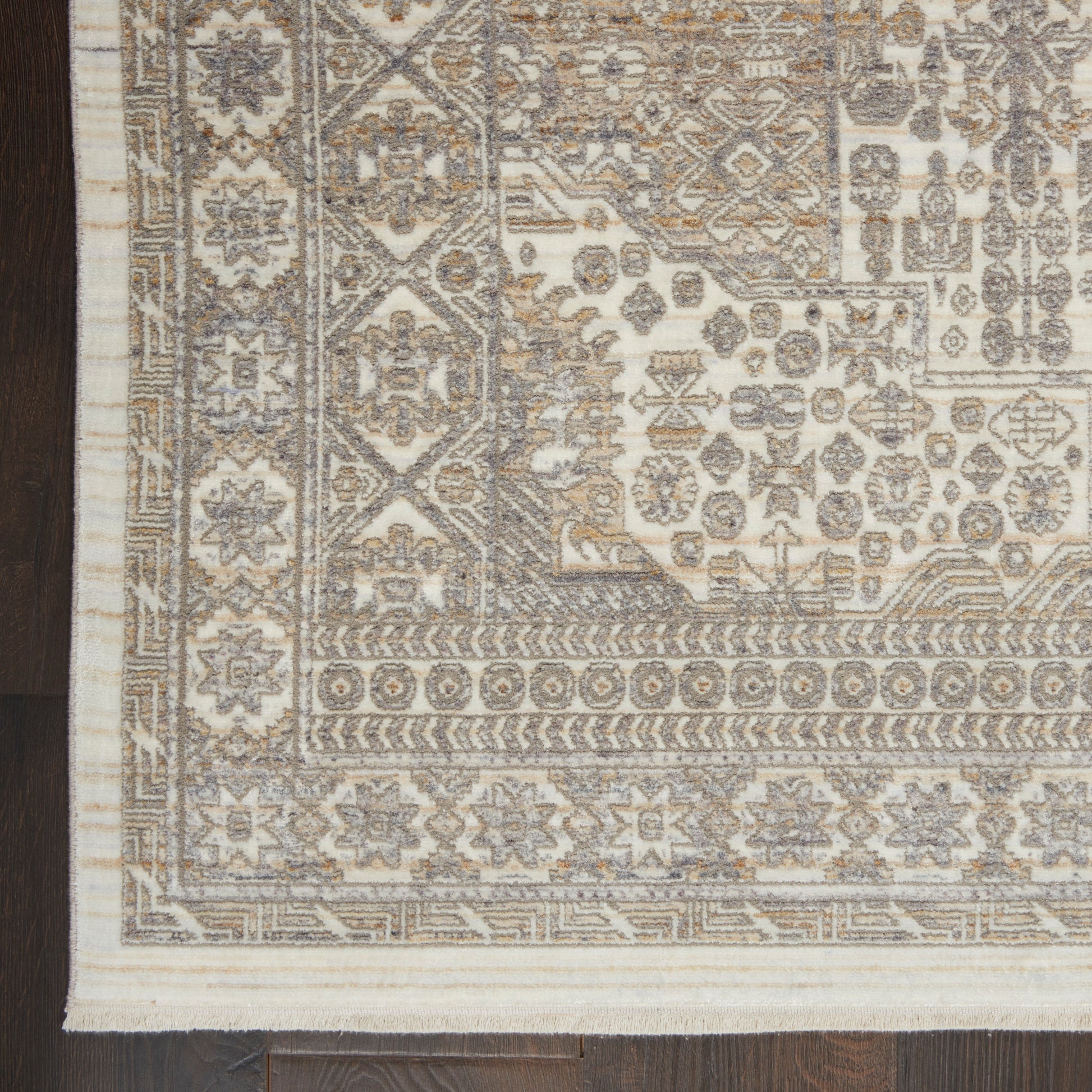 Nourison Home Lustrous Weave  Ivory Beige  