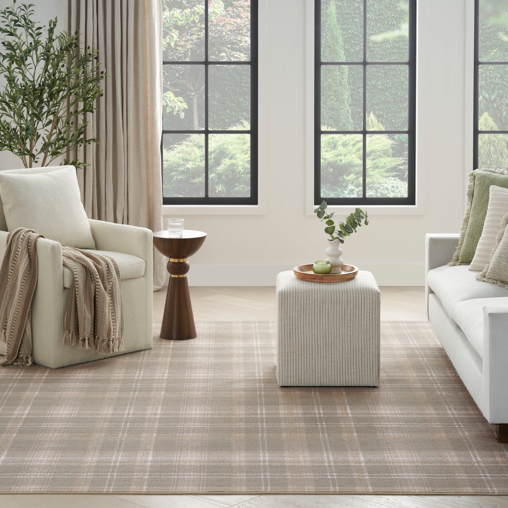 Nourison Home Grafix  Olive  Contemporary