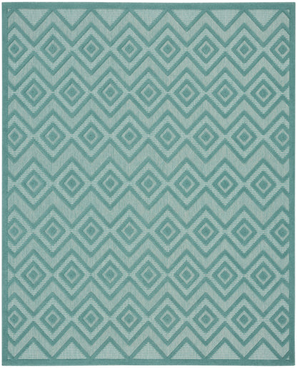 Nourison Home Versatile NRV01 Aqua Teal Contemporary Flat Weave Rug