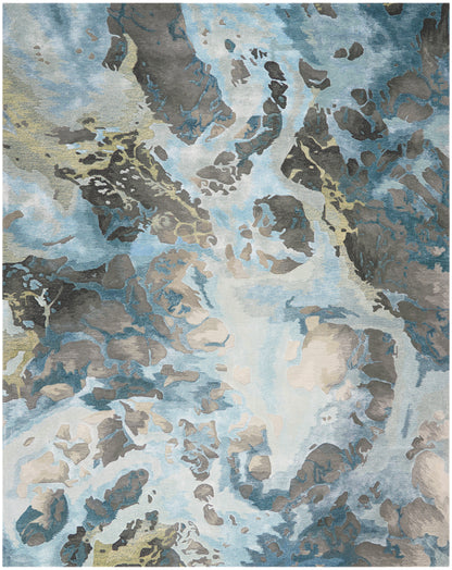 Nourison Home Prismatic PRS14 Grey Slate Contemporary Hand Tufted Rug