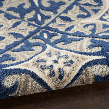 Nourison Home Aloha  Blue  Contemporary