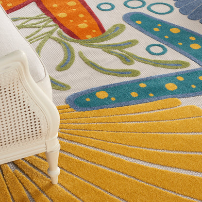 Nourison Home Aloha  Multicolor  Contemporary