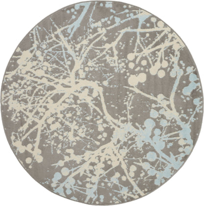 Nourison Home Jubilant JUB12 Grey Contemporary Power-loomed Rug