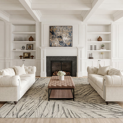 Nourison Home Rustic Textures  Ivory Grey  Contemporary