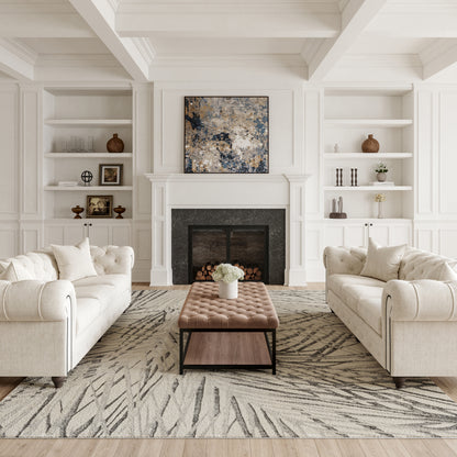 Nourison Home Rustic Textures  Ivory Grey  Contemporary