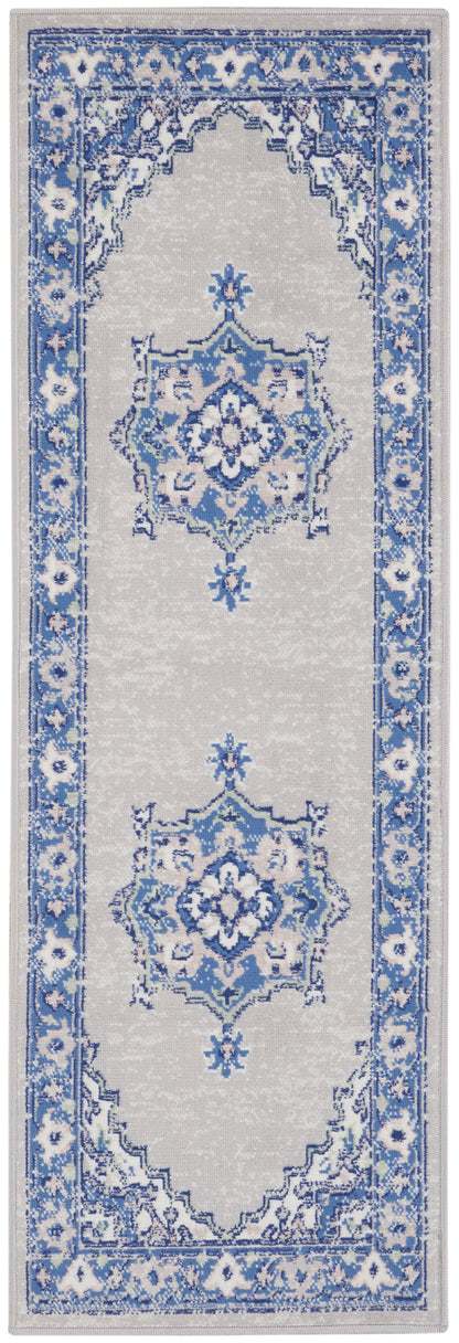 Nourison Home Whimsicle WHS03 Grey Blue Transitional Power-loomed Rug