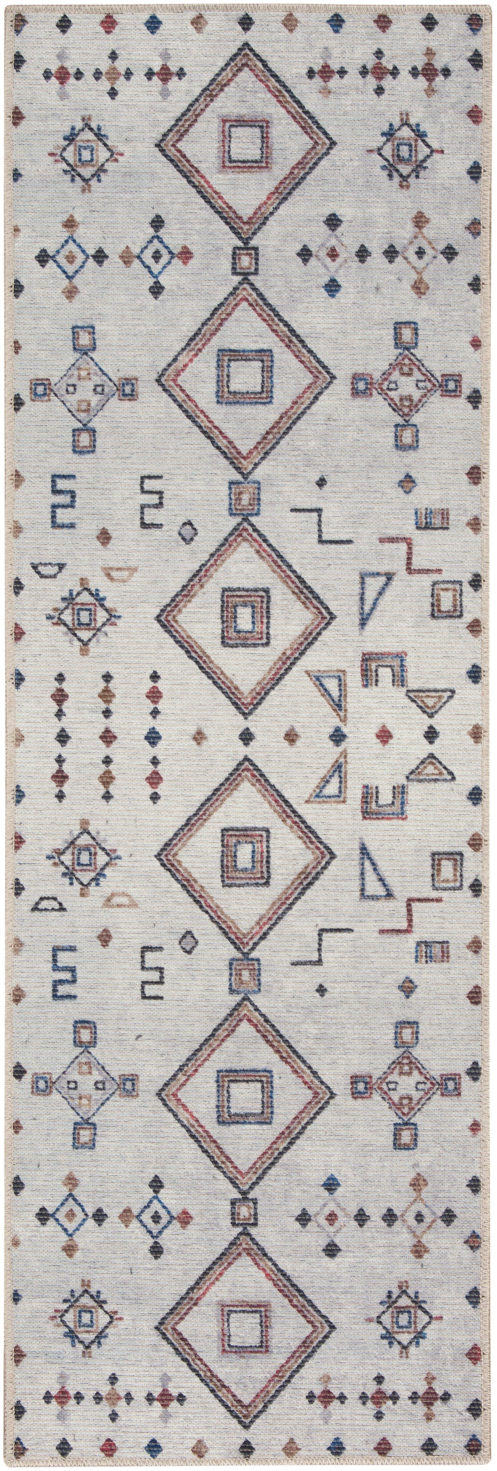 Nourison Home New Concept Washables SR108 Ivory Multicolor Contemporary Machine Woven Rug