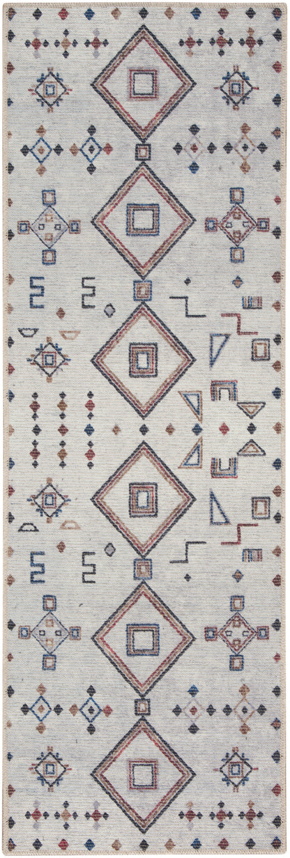 Nourison Home New Concept Washables SR108 Ivory Multicolor Contemporary Machine Woven Rug