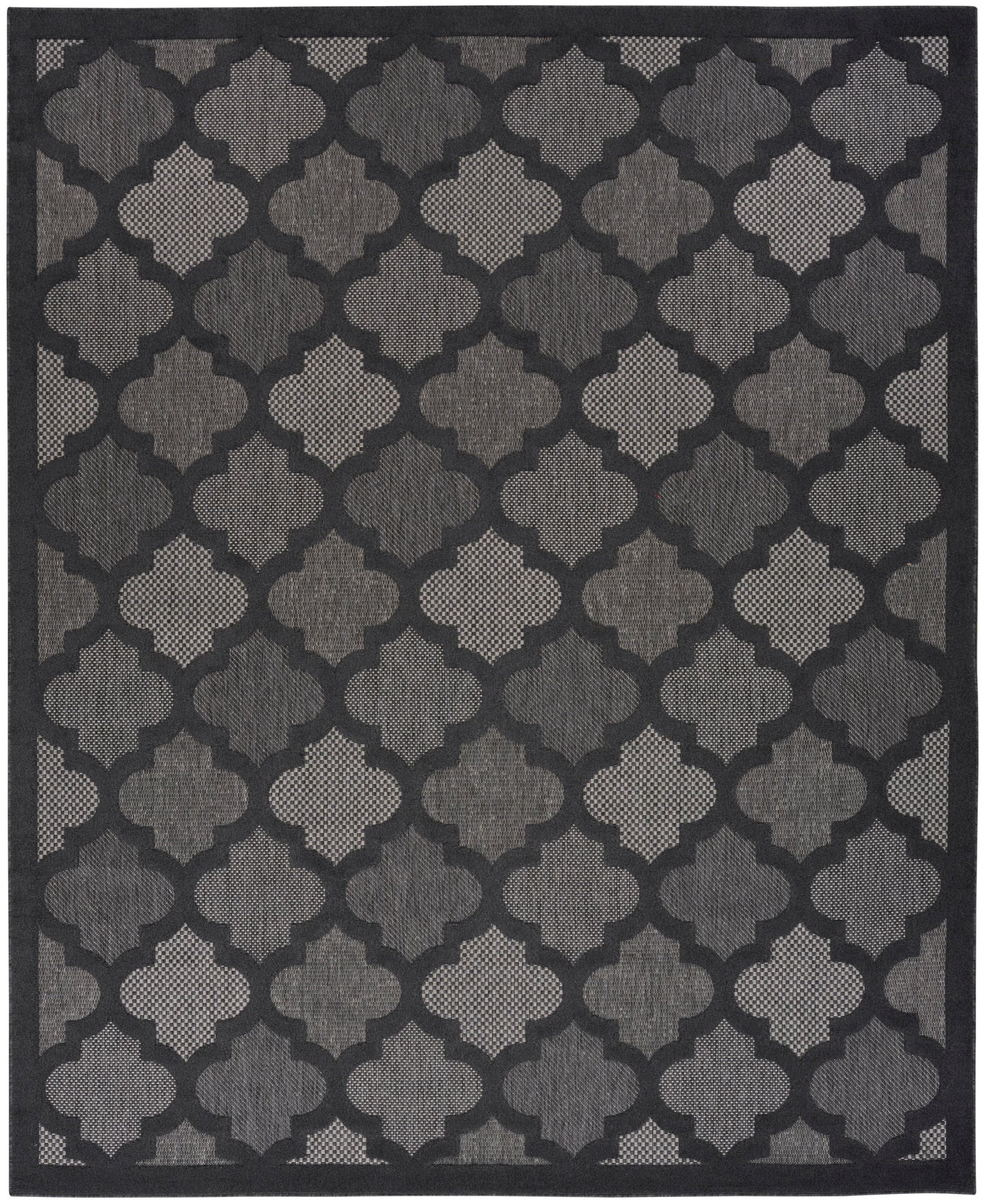 Nourison Home Easy Care NES01 Charcoal Black Contemporary Flat Weave Rug