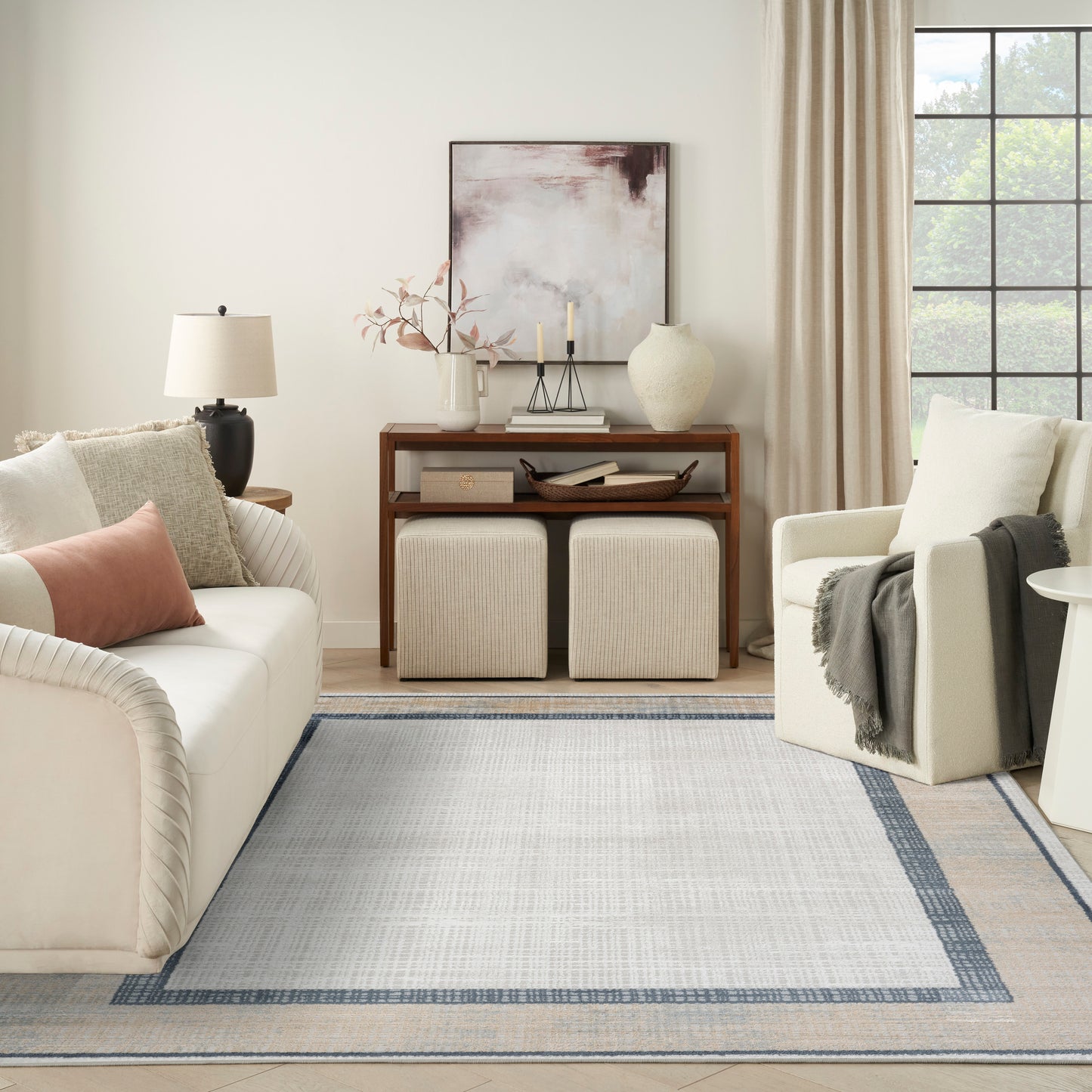 Nourison Home Dekor  Grey Navy  Contemporary