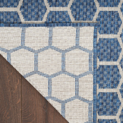 Nourison Home Twist Reversible  Blue  Contemporary