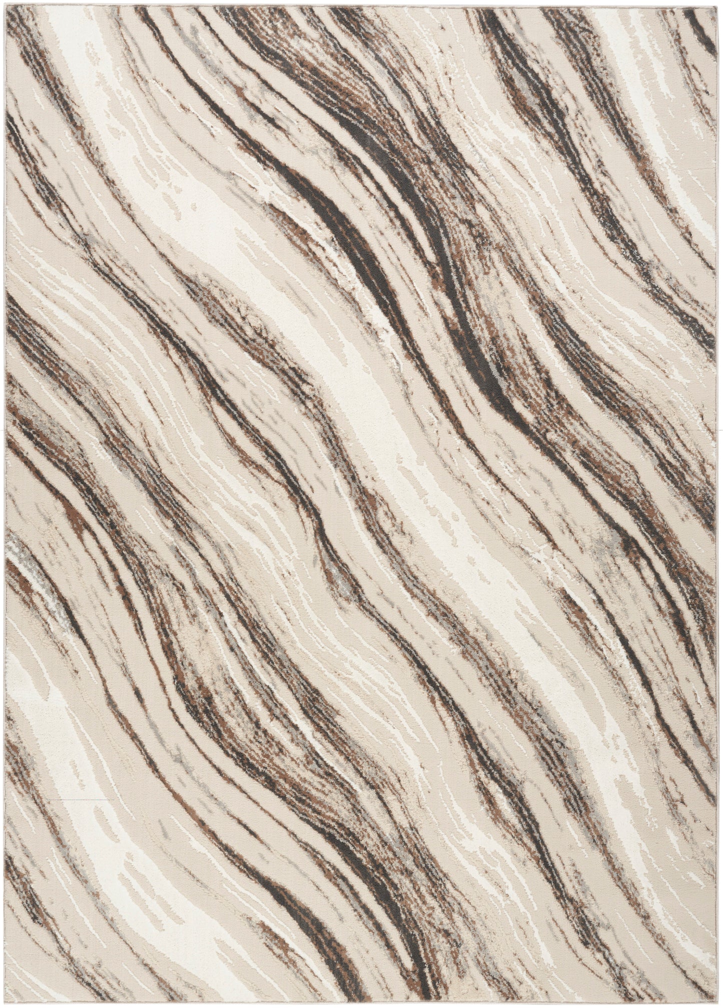 Nourison Home Sustainable Trends SUT05 Beige Grey Contemporary Power-loomed Rug