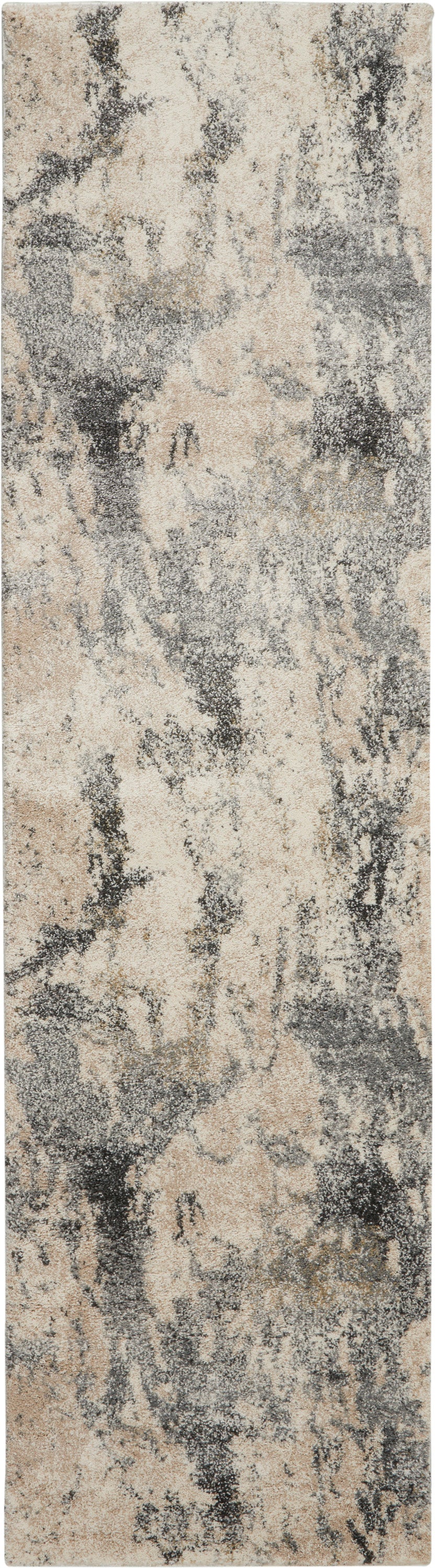 Nourison Home Fusion FSS16 Cream Grey Contemporary Power-loomed Rug