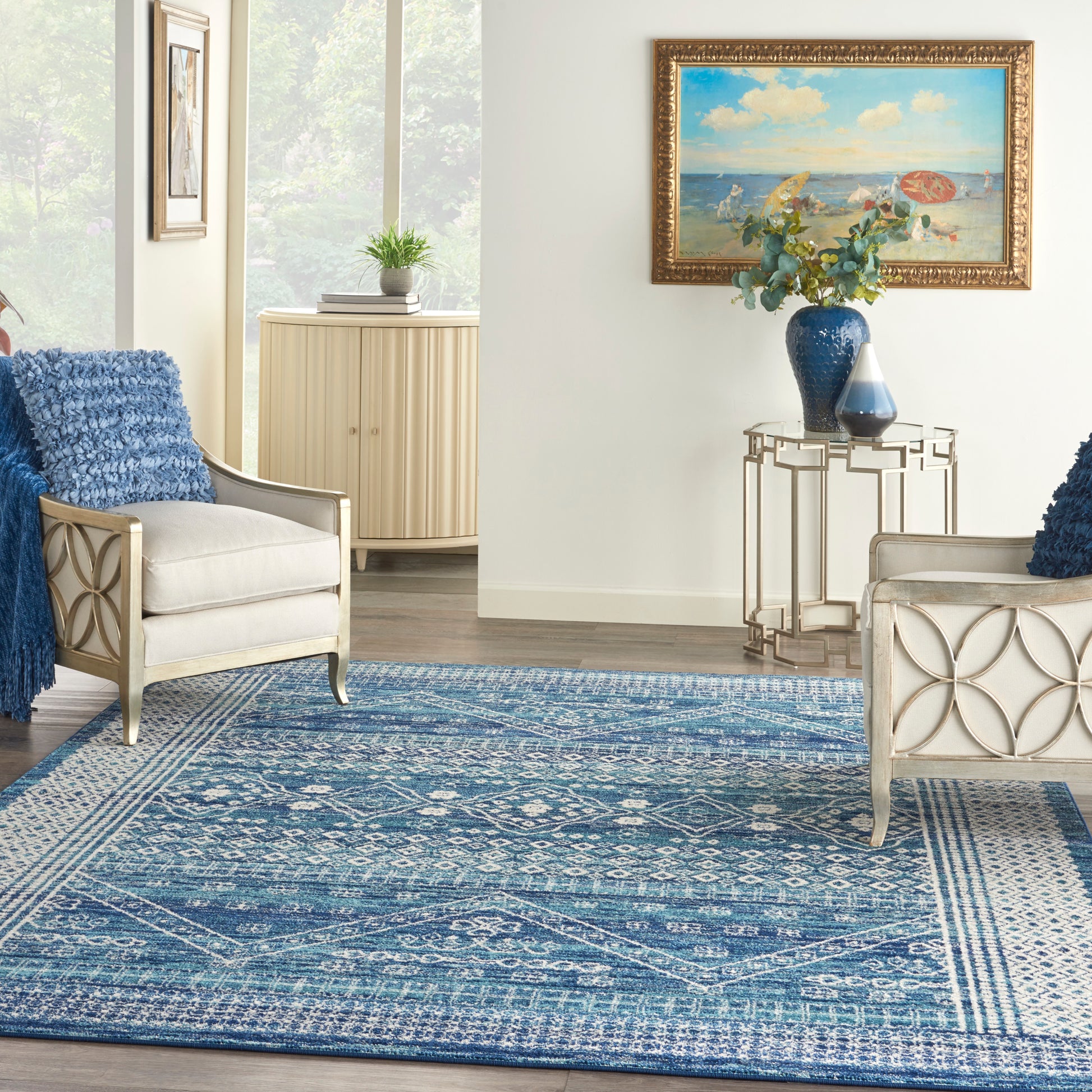 Nourison Home Passion  Navy Blue  Transitional