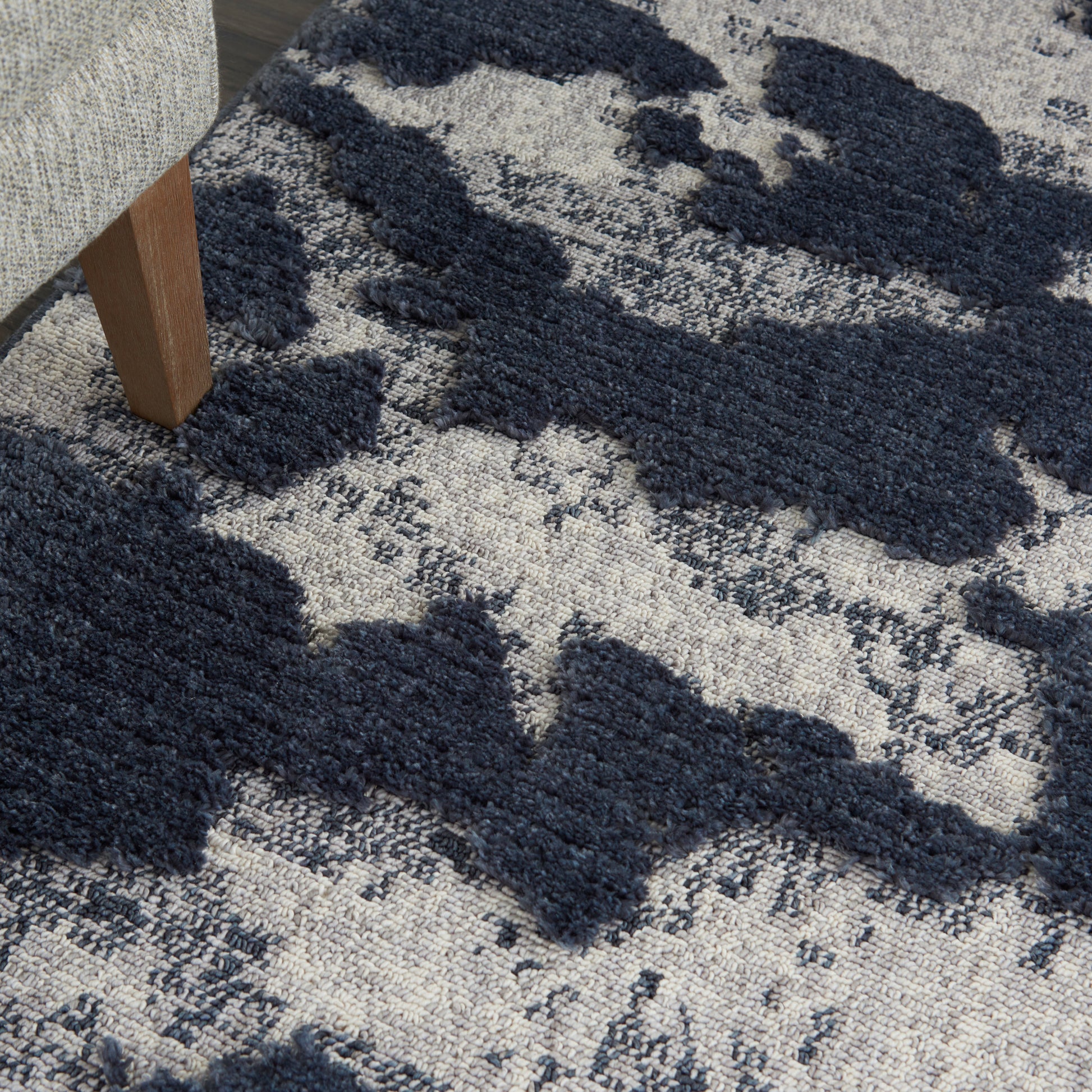 Nourison Home Zermatt  Blue Grey  Contemporary
