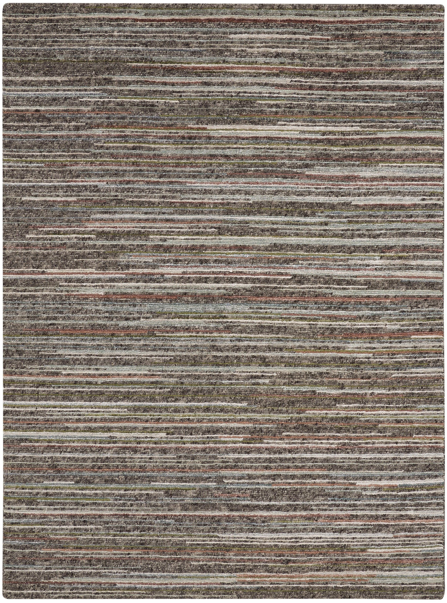 Nourison Home Plateau PAE01 Grey Green Contemporary Knotted Rug