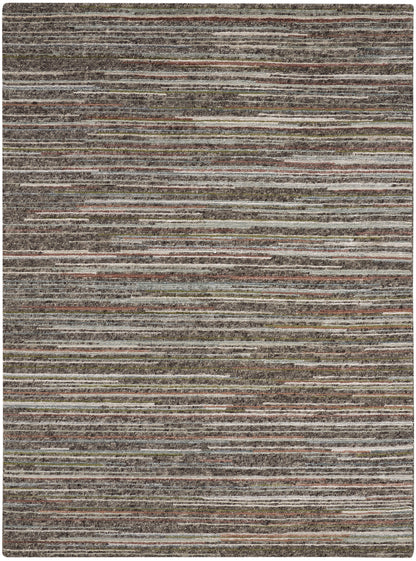 Nourison Home Plateau PAE01 Grey Green Contemporary Knotted Rug