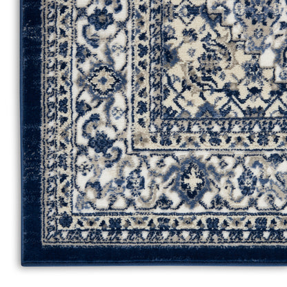 Nourison Home Cyrus  Ivory Navy  Traditional